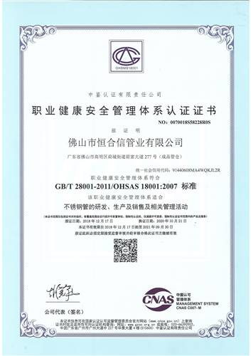 职业健康安全管理体系（中文）
